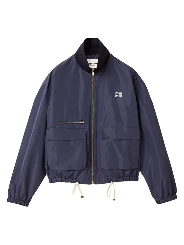 Miu Miu Women's Technical Fabric Blouson Jacket - Blue