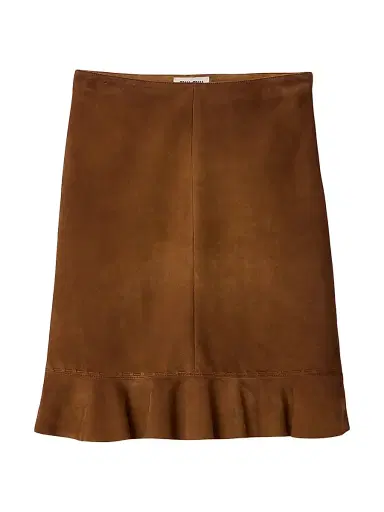Miu Miu Women's Waxed Suede Skirt | Thumbnail 1 Miu Miu Women's Waxed Suede Skirt | Thumbnail 1