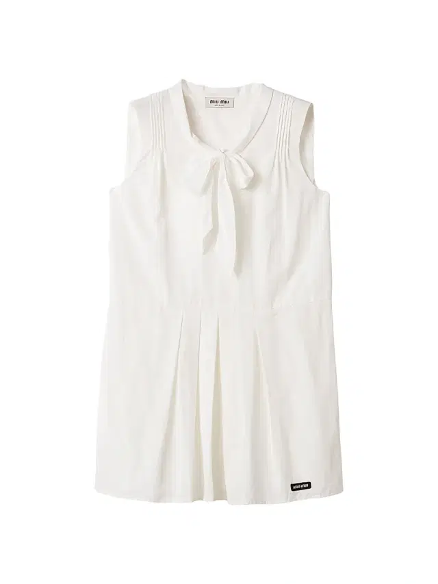 Miu Miu Women's Slubbed Poplin Dress - White