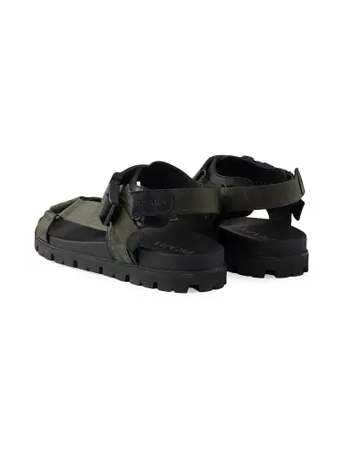 Prada Men's Suede and Woven Tape Sporty Sandals - Green - Size 12 | Thumbnail 3 Prada Men's Suede and Woven Tape Sporty Sandals - Green - Size 12 | Thumbnail 3
