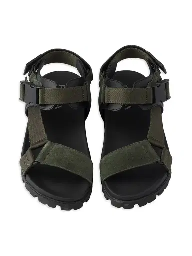 Prada Men's Suede and Woven Tape Sporty Sandals - Green - Size 12 | Thumbnail 4 Prada Men's Suede and Woven Tape Sporty Sandals - Green - Size 12 | Thumbnail 4