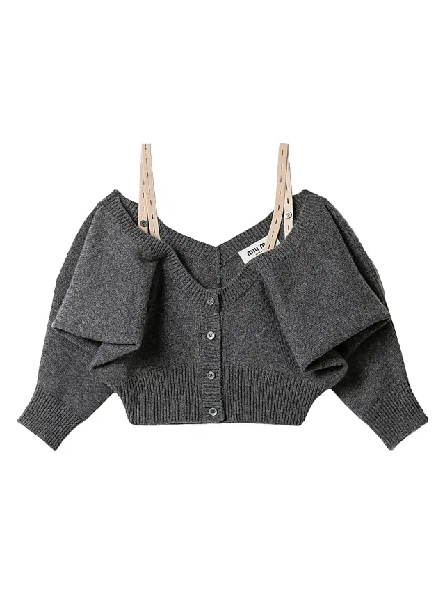 Women's Cashmere Cardigan - Grey