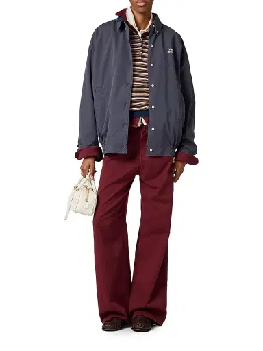 Miu Miu Women's Old Poplin Blouson Jacket - Grey - Size 6 | Thumbnail 2