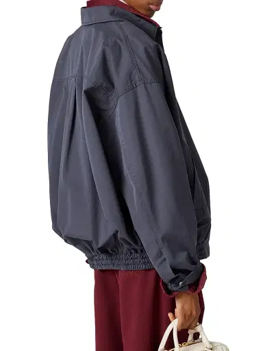 Miu Miu Women's Old Poplin Blouson Jacket - Grey - Size 6 | Thumbnail 3