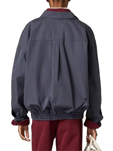 Miu Miu Women's Old Poplin Blouson Jacket - Grey - Size 6 | Thumbnail 4