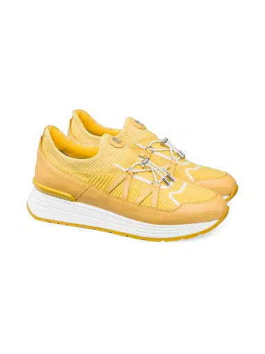 Stefano Ricci Men's Calfskin Leather Sneakers - Yellow - Size 12 | Thumbnail 2 Stefano Ricci Men's Calfskin Leather Sneakers - Yellow - Size 12 | Thumbnail 2