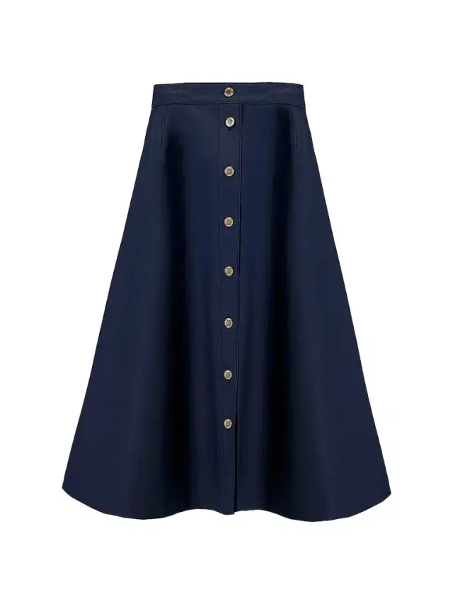 Carolina Herrera Women's Cabana Button-Front Stretch-Cotton Midi-Skirt - Midnight