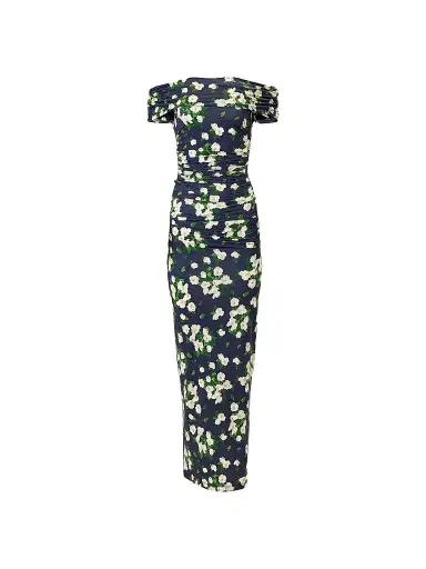 Carolina Herrera Women's Cabana Floral Off-The-Shoulder Gathered Maxi Dress | Thumbnail 1