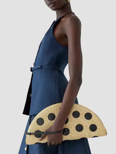 Carolina Herrera Women's Cabana Button-Front Sleeveless Top - Midnight | Thumbnail 3