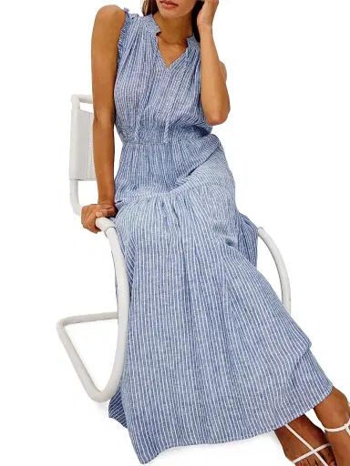 Rails Women's Alessi Striped Linen-Blend Maxi Dress - Barletta Stripe | Thumbnail 2
