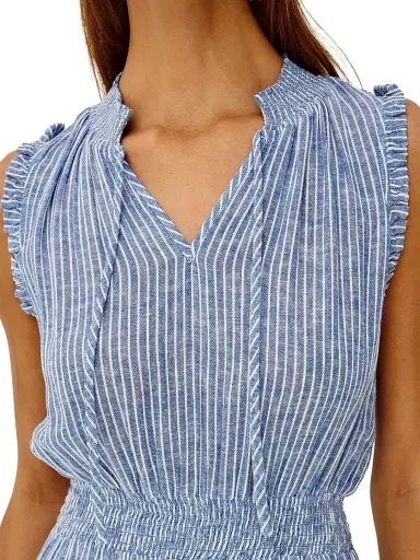 Rails Women's Alessi Striped Linen-Blend Maxi Dress - Barletta Stripe | Thumbnail 6