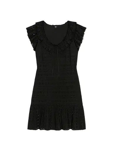 RAILS Women's Essie Eyelet Cotton A-Line minidress - Black Eyelet - Size XS | Thumbnail 1