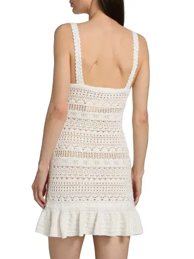 LoveShackFancy Women's Madiya Eyelet Cotton Minidress - Coastal Sand - Size XL | Thumbnail 5 LoveShackFancy Women's Madiya Eyelet Cotton Minidress - Coastal Sand - Size XL | Thumbnail 5