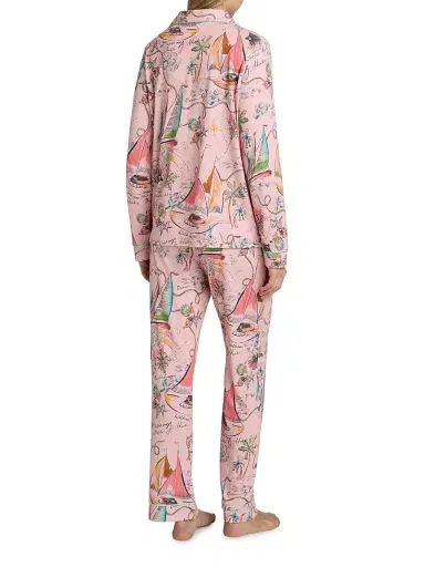 Johnny Was Women's The Carly Printed Cotton-Modal Pajamas - Delphina - Size Large | Thumbnail 5 Johnny Was Women's The Carly Printed Cotton-Modal Pajamas - Delphina - Size Large | Thumbnail 5