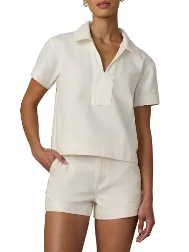 Joe's Jeans Women's The Lillian Denim Popover Shirt - Milk | Thumbnail 3