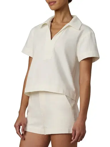 Joe's Jeans Women's The Lillian Denim Popover Shirt - Milk | Thumbnail 4