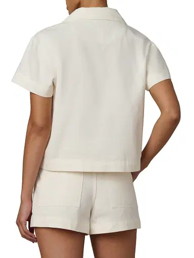 Joe's Jeans Women's The Lillian Denim Popover Shirt - Milk | Thumbnail 5
