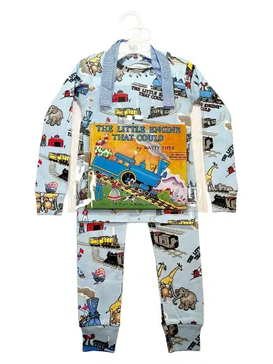Books To Bed Little Boy's & Boy's Cotton 3-Piece Pajama & Book Set - Blue - Size 6 | Thumbnail 1