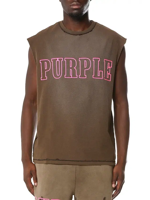 Purple Brand Men's Logo Textured Jersey Tank - Black
