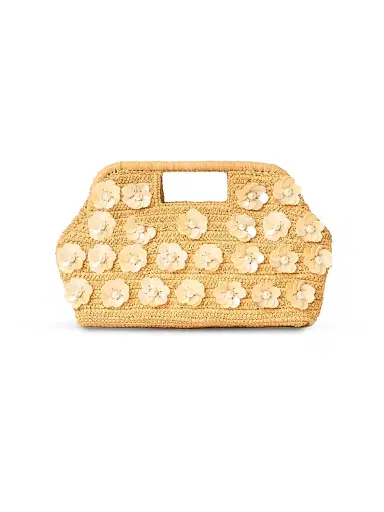 BTB Los Angeles Women's Dottie Woven Raffia Clutch - Natural | Thumbnail 1 BTB Los Angeles Women's Dottie Woven Raffia Clutch - Natural | Thumbnail 1