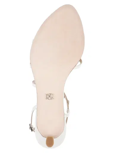 BADGLEY MISCHKA Women's Orland 50MM Floral Sandals - White Leather - Size 9 | Thumbnail 6