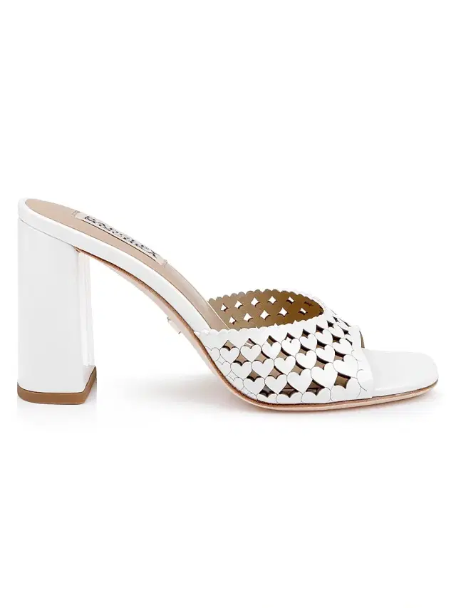 Badgley Mischka Women's Omni 85MM Patent Leather Sandals - White Patent