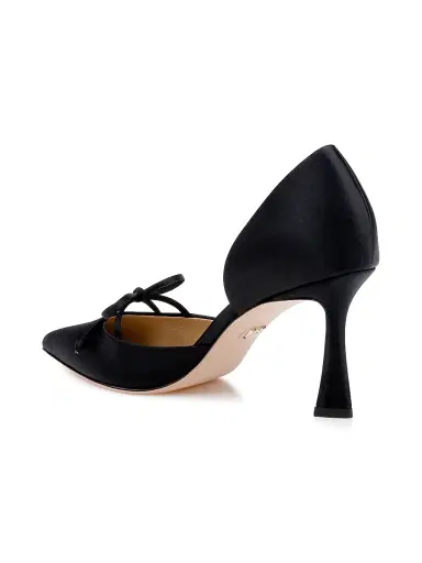 BADGLEY MISCHKA Women's Olympic 80MM Satin Pumps - Black Satin - Size 11 | Thumbnail 3 BADGLEY MISCHKA Women's Olympic 80MM Satin Pumps - Black Satin - Size 11 | Thumbnail 3
