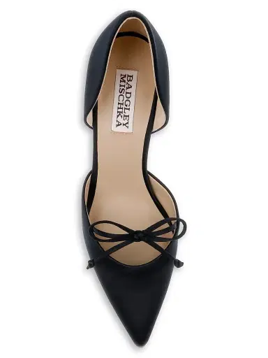 BADGLEY MISCHKA Women's Olympic 80MM Satin Pumps - Black Satin - Size 11 | Thumbnail 4 BADGLEY MISCHKA Women's Olympic 80MM Satin Pumps - Black Satin - Size 11 | Thumbnail 4