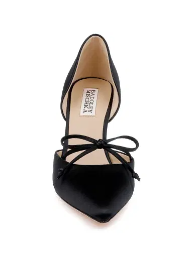 BADGLEY MISCHKA Women's Olympic 80MM Satin Pumps - Black Satin - Size 11 | Thumbnail 5 BADGLEY MISCHKA Women's Olympic 80MM Satin Pumps - Black Satin - Size 11 | Thumbnail 5