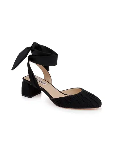 BADGLEY MISCHKA Women's Ofelia 50MM Pumps - Black Fabric - Size 9 | Thumbnail 2