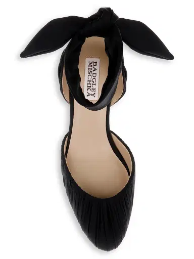 BADGLEY MISCHKA Women's Ofelia 50MM Pumps - Black Fabric - Size 9 | Thumbnail 4