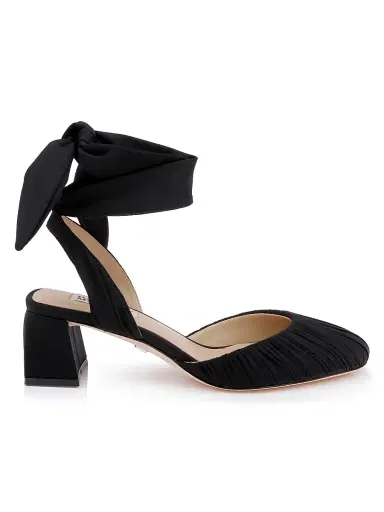 BADGLEY MISCHKA Women's Ofelia 50MM Pumps - Black Fabric - Size 9 | Thumbnail 1