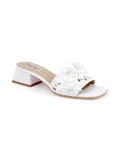 BADGLEY MISCHKA Women's Oralia 40MM Floral Sandals - White - Size 11 | Thumbnail 2