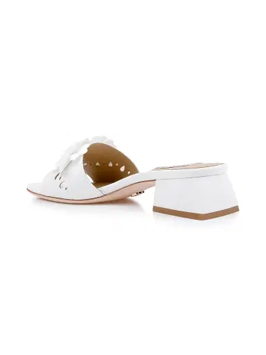 BADGLEY MISCHKA Women's Oralia 40MM Floral Sandals - White - Size 11 | Thumbnail 3