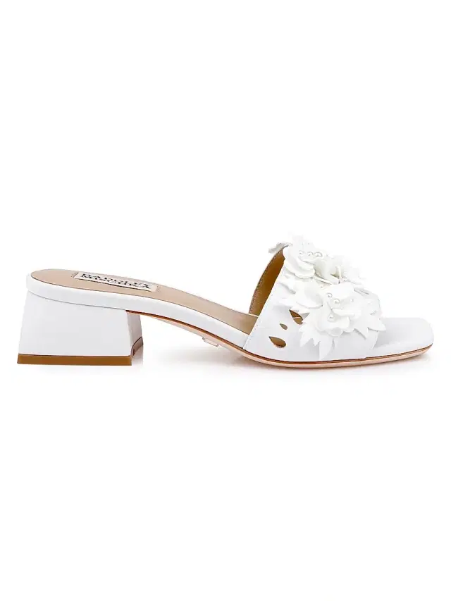 Badgley Mischka Women's Oralia 40MM Floral Sandals - White