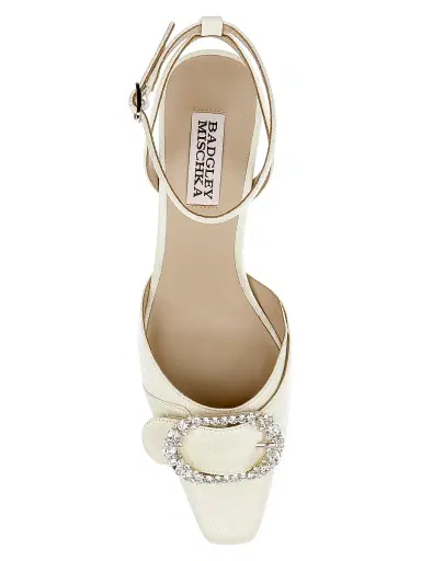 BADGLEY MISCHKA Women's Odesza 50MM Crepe Pumps - Yellow - Size 9.5 | Thumbnail 4 BADGLEY MISCHKA Women's Odesza 50MM Crepe Pumps - Yellow - Size 9.5 | Thumbnail 4