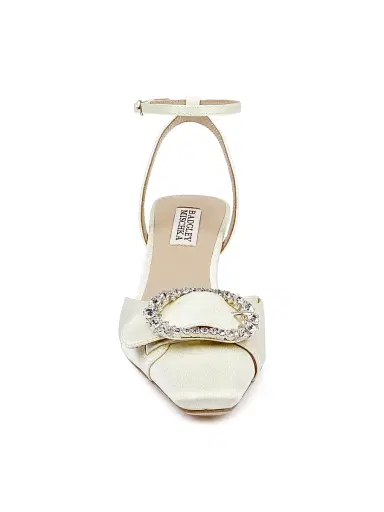 BADGLEY MISCHKA Women's Odesza 50MM Crepe Pumps - Yellow - Size 9.5 | Thumbnail 5 BADGLEY MISCHKA Women's Odesza 50MM Crepe Pumps - Yellow - Size 9.5 | Thumbnail 5