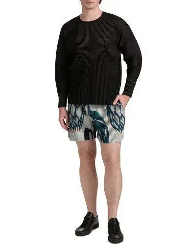 Homme Plissé Issey Miyake Men's Fruits & Vegetables Shorts | Thumbnail 2 Homme Plissé Issey Miyake Men's Fruits & Vegetables Shorts | Thumbnail 2