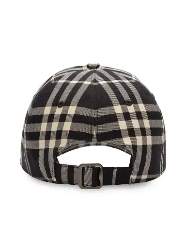 Burberry Men's Checked Cotton Baseball Cap | Thumbnail 3 Burberry Men's Checked Cotton Baseball Cap | Thumbnail 3