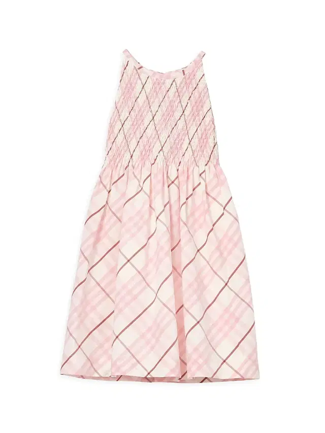 Burberry Baby Girl's, Little Girl's & Girl's Check Smocked Dress - Flora Pink