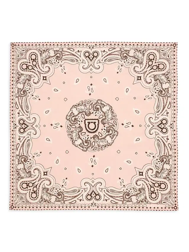 FERRAGAMO Women's Arabesque Cotton-Silk Bandana - Rosa