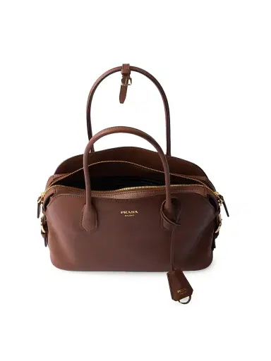 Prada Women's Leather Top Handle Bag - Brown | Thumbnail 6 Prada Women's Leather Top Handle Bag - Brown | Thumbnail 6