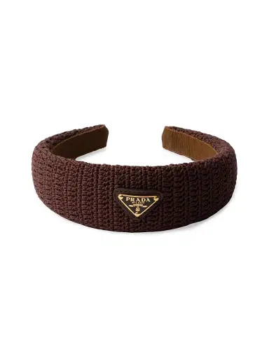 Prada Women's Crochet Headband - Brown | Thumbnail 2