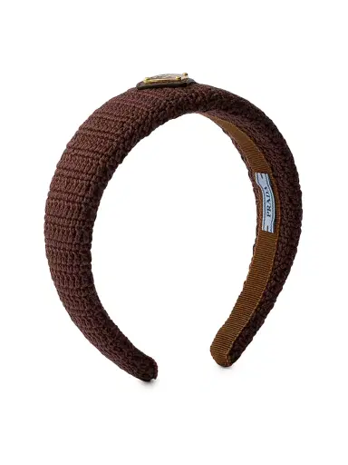 Prada Women's Crochet Headband - Brown | Thumbnail 1