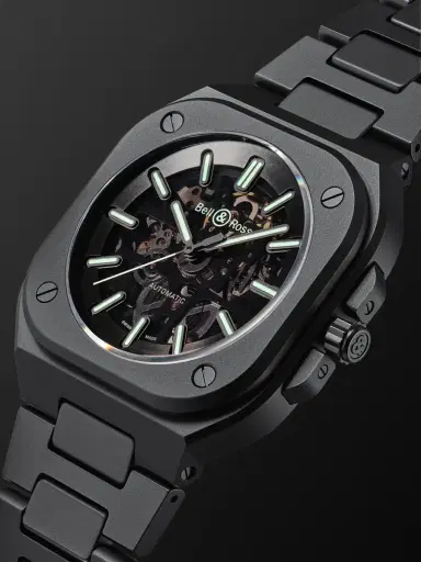 Bell & Ross BR 05 Skeleton Automatic Ceramic and PVD Watch, Ref. BR05A-BLM-SKCE/SCE - Men | Thumbnail 4 Bell & Ross BR 05 Skeleton Automatic Ceramic and PVD Watch, Ref. BR05A-BLM-SKCE/SCE - Men | Thumbnail 4
