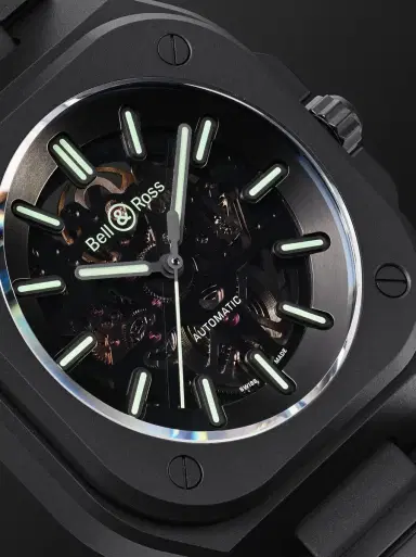Bell & Ross BR 05 Skeleton Automatic Ceramic and PVD Watch, Ref. BR05A-BLM-SKCE/SCE - Men | Thumbnail 6 Bell & Ross BR 05 Skeleton Automatic Ceramic and PVD Watch, Ref. BR05A-BLM-SKCE/SCE - Men | Thumbnail 6