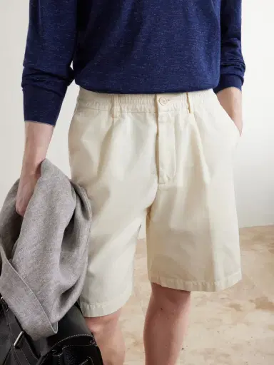 Brunello Cucinelli Straight-Leg Cotton Bermuda Shorts - Men | Thumbnail 5