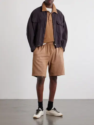 Les Tien Straight-Leg Cotton-Piqué Drawstring Rider Shorts - Men | Thumbnail 2