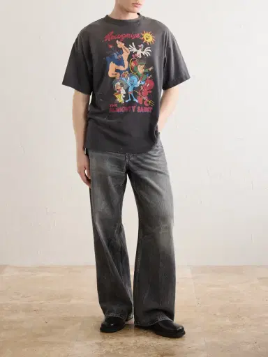 SAINT Mxxxxxx Paint-Splattered Printed Cotton-Jersey T-Shirt - Men | Thumbnail 2