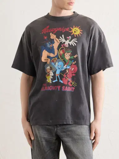 SAINT Mxxxxxx Paint-Splattered Printed Cotton-Jersey T-Shirt - Men | Thumbnail 3
